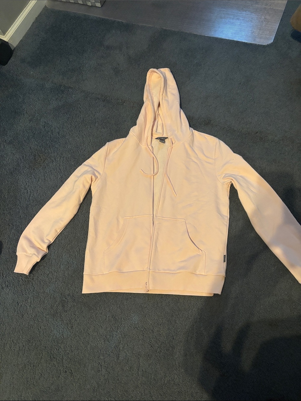 Eddie Bauer Pale Pink Hooded Zip Sweatshirt